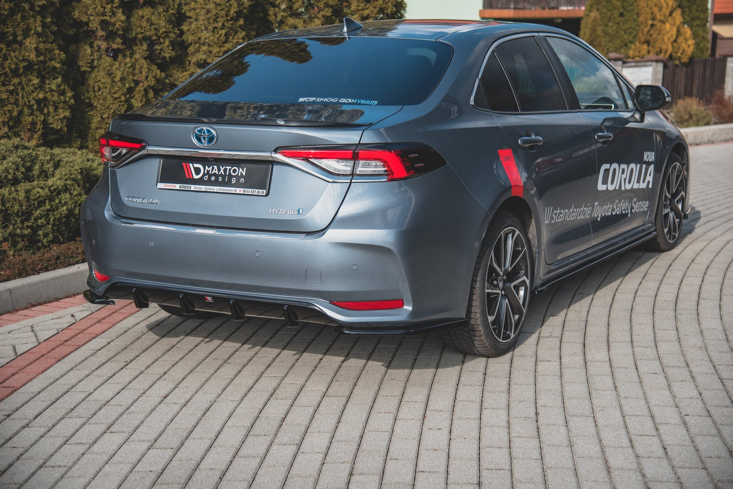 Diffusor Heck Ansatz für Toyota Corolla XII Limousine schwarz matt