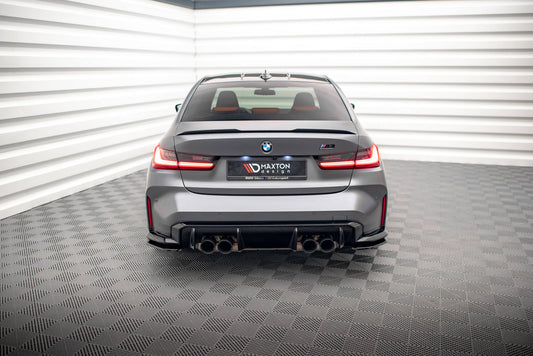 Heck Ansatz Flaps Diffusor V.1 für BMW M3 G80 Carbon Look