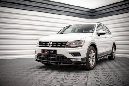 Front Ansatz für Volkswagen Tiguan Mk2 schwarz Hochglanz
