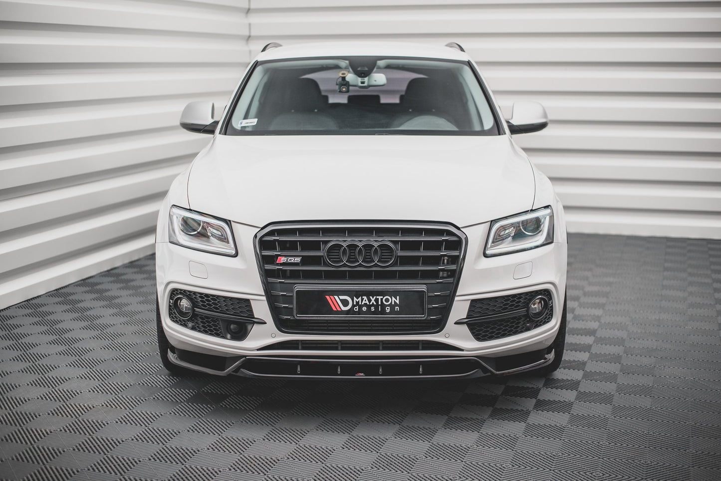 Front Ansatz für Audi SQ5 Mk1 (8R) schwarz Hochglanz