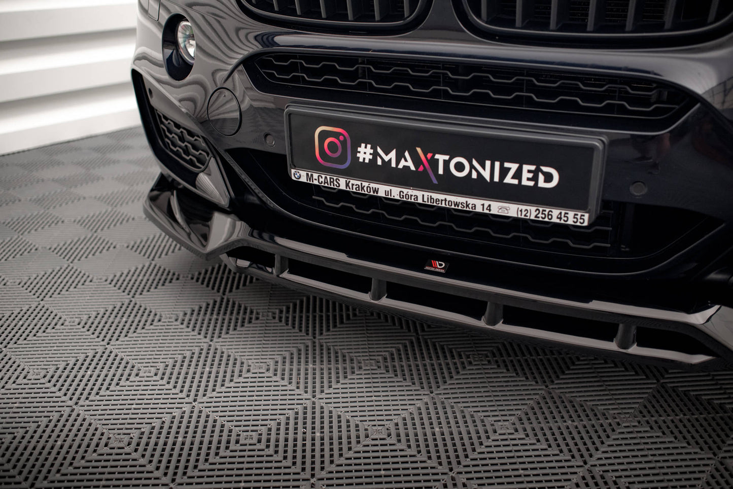 Front Ansatz V.3 für BMW X6 M-Paket F16 schwarz matt