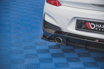 Heck Ansatz Flaps Diffusor V.4 für Hyundai I30 N Mk3 Hatchback schwarz matt