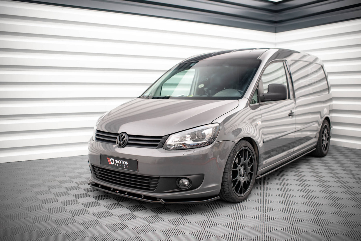 Front Ansatz für Volkswagen Caddy Mk3 Facelift schwarz Hochglanz