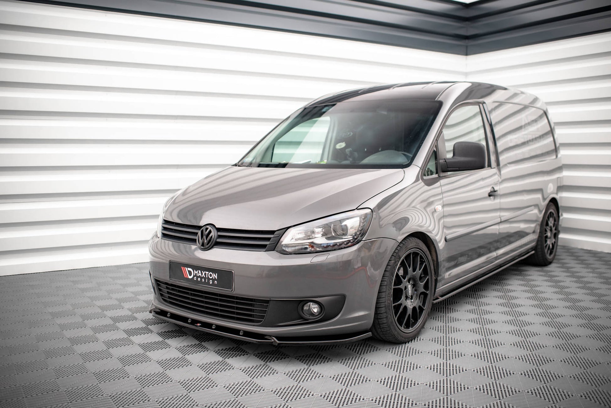 Front Ansatz für Volkswagen Caddy Mk3 Facelift schwarz Hochglanz