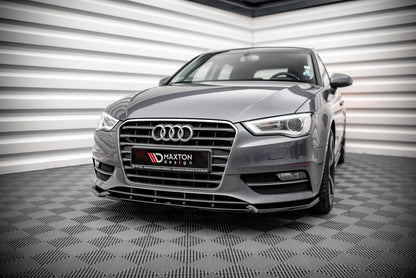 Front Ansatz für Audi A3 Sportback 8V schwarz Hochglanz