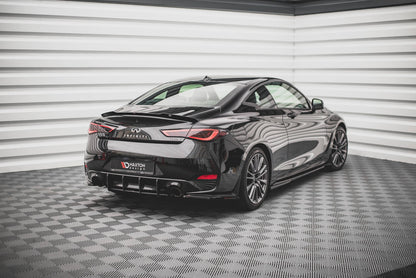 Heck Ansatz Flaps Diffusor für Infiniti Q60 S Mk2 Carbon Look