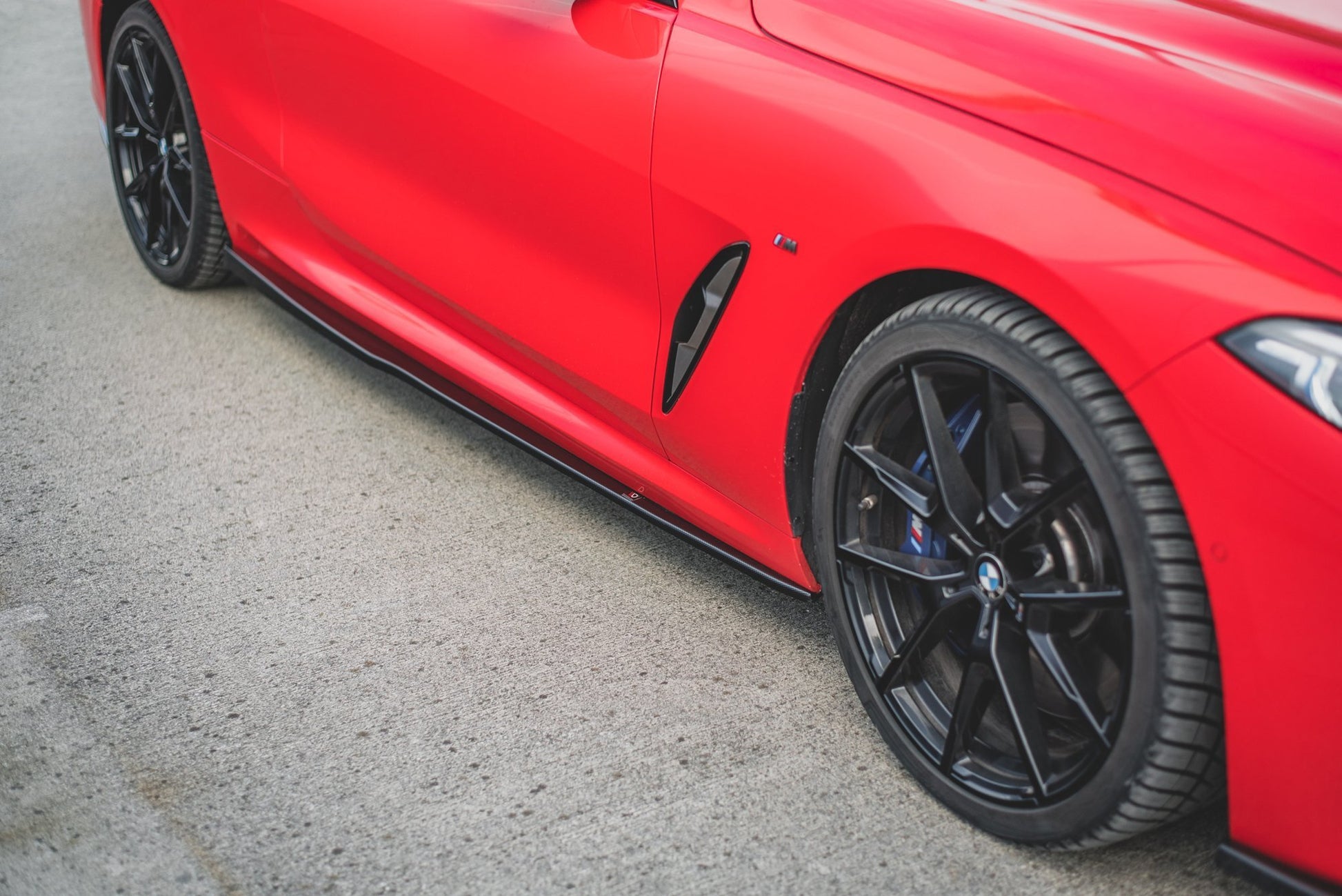 Seitenschweller Ansatz für BMW 8 Coupe M-Paket G15 schwarz Hochglanz