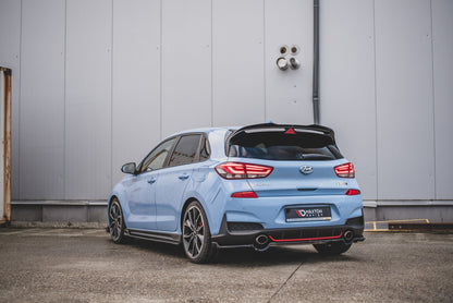 Mittlerer Diffusor Heck Ansatz für Hyundai I30 N Mk3 Hatchback schwarz matt