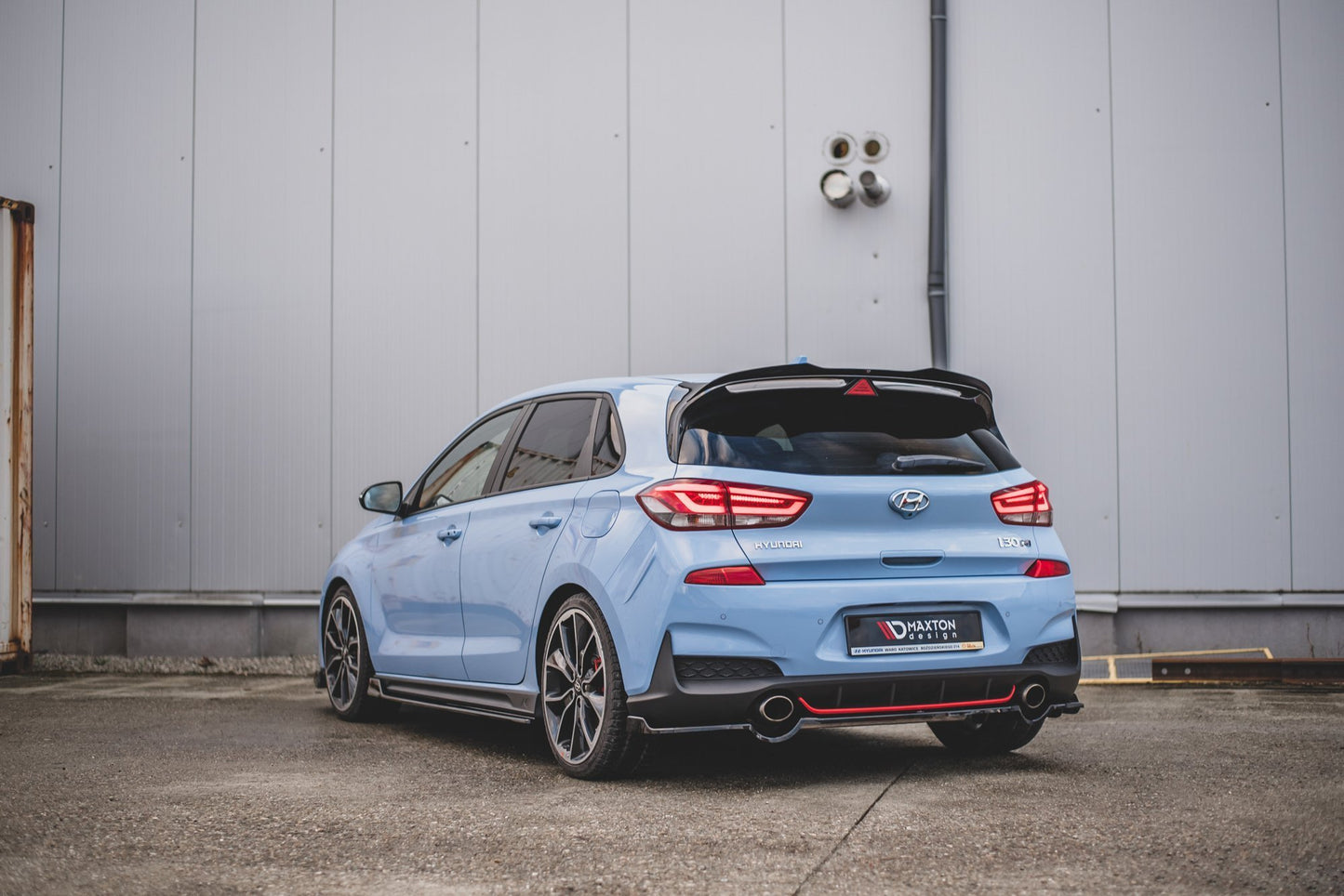 Mittlerer Diffusor Heck Ansatz für Hyundai I30 N Mk3 Hatchback Carbon Look