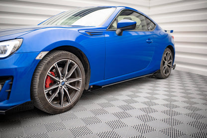 Street Pro Seitenschweller Ansatz für + Flaps Subaru BRZ Mk1 Facelift schwarz Hochglanz