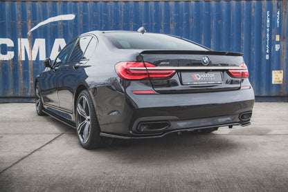 Mittlerer Diffusor Heck Ansatz DTM Look für BMW 7 M-Paket G11 schwarz matt