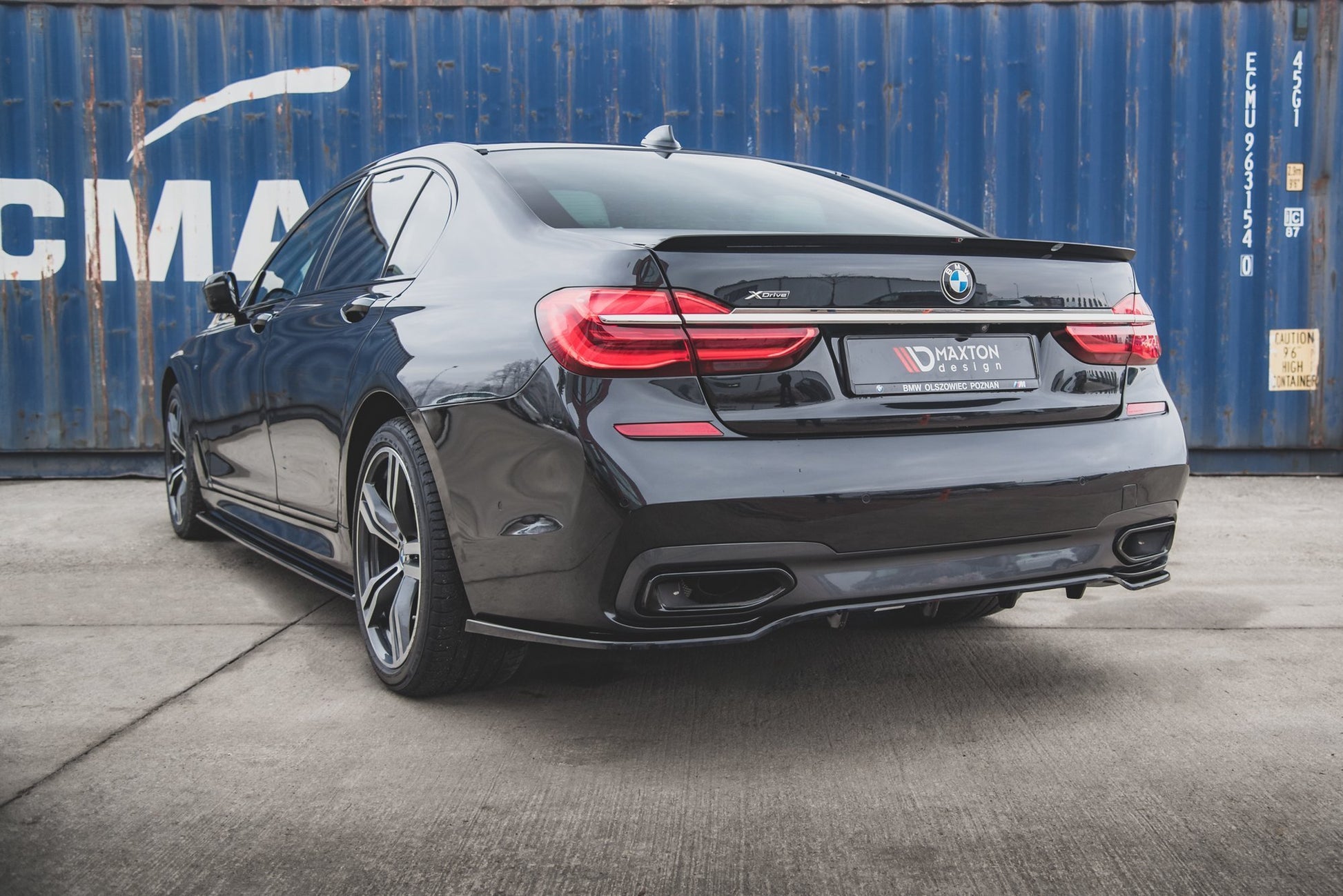 Mittlerer Diffusor Heck Ansatz DTM Look für BMW 7 M-Paket G11 Carbon Look