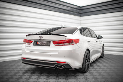 Heck Ansatz Flaps Diffusor für Kia Optima Mk4 schwarz matt