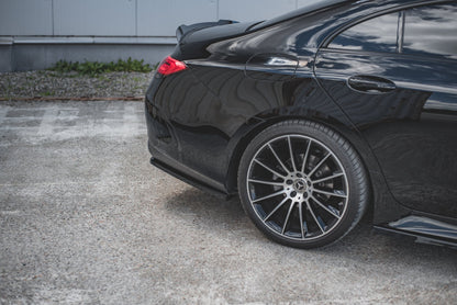 Mittlerer Diffusor Heck Ansatz für Mercedes-Benz CLS AMG-Line C257 schwarz Hochglanz
