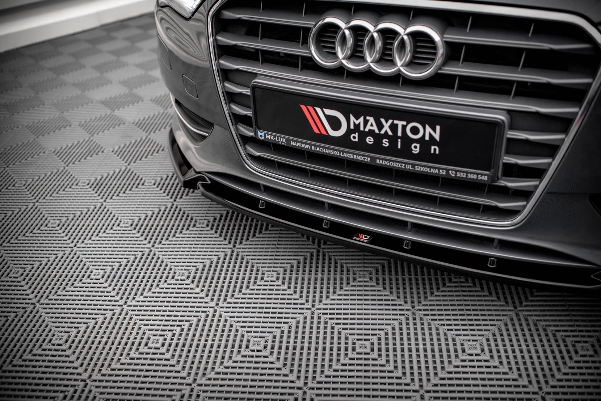 Front Ansatz für Audi A3 Sportback 8V schwarz matt