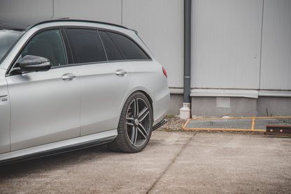 Heck Ansatz Flaps Diffusor für Mercedes-Benz E63 AMG Kombi/Limousine S213/W213 schwarz matt