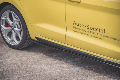 Seitenschweller Ansatz für Audi A1 S-Line GB schwarz matt