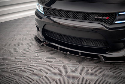 Front Ansatz V.2 für Dodge Charger SRT Mk7 Facelift schwarz Hochglanz