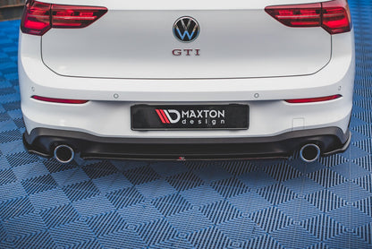Mittlerer Diffusor Heck Ansatz für Volkswagen Golf 8 GTI schwarz matt