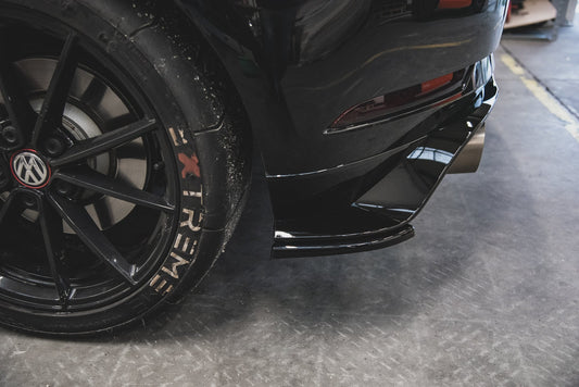 Heck Ansatz Flaps Diffusor für VW Golf 7 GTI TCR schwarz matt