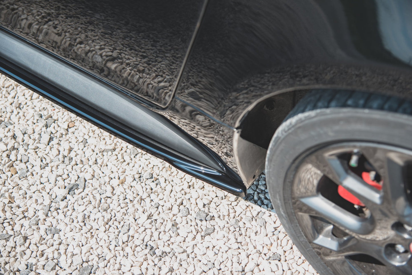 Seitenschweller Ansatz für Fiat 124 Spider Abarth schwarz Hochglanz