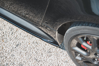 Seitenschweller Ansatz für Fiat 124 Spider Abarth schwarz matt