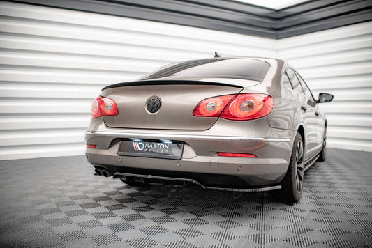 Mittlerer Diffusor Heck Ansatz DTM Look für Volkswagen Passat CC schwarz matt