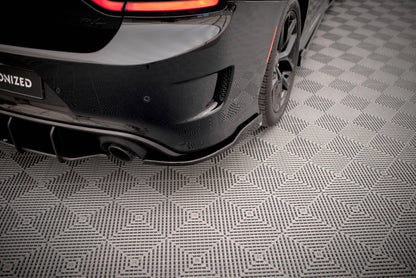 Heck Ansatz Flaps Diffusor für Dodge Charger SRT Mk7 Facelift Carbon Look
