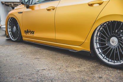 Seitenschweller Ansatz für V.2 für VW Golf 8 Carbon Look