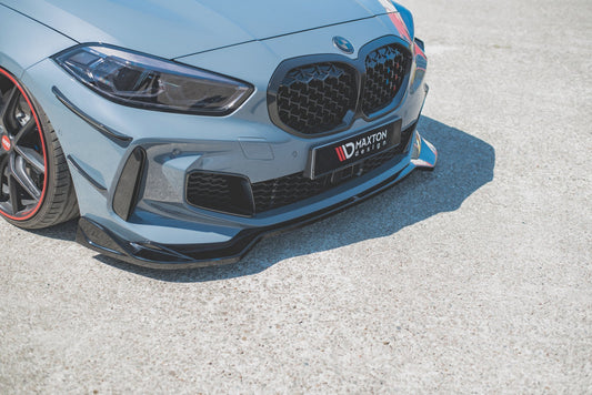 Front Ansatz V.5 für BMW 1er F40 M-Paket / M135i  schwarz Hochglanz