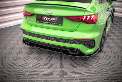Mittlerer Diffusor Heck Ansatz für Audi RS3 Limousine 8Y Carbon Look