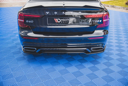 Mittlerer Diffusor Heck Ansatz DTM Look für Volvo S60/V60 R-Design Mk3 schwarz matt