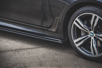 Seitenschweller Ansatz für BMW 7 M-Paket G11 schwarz matt