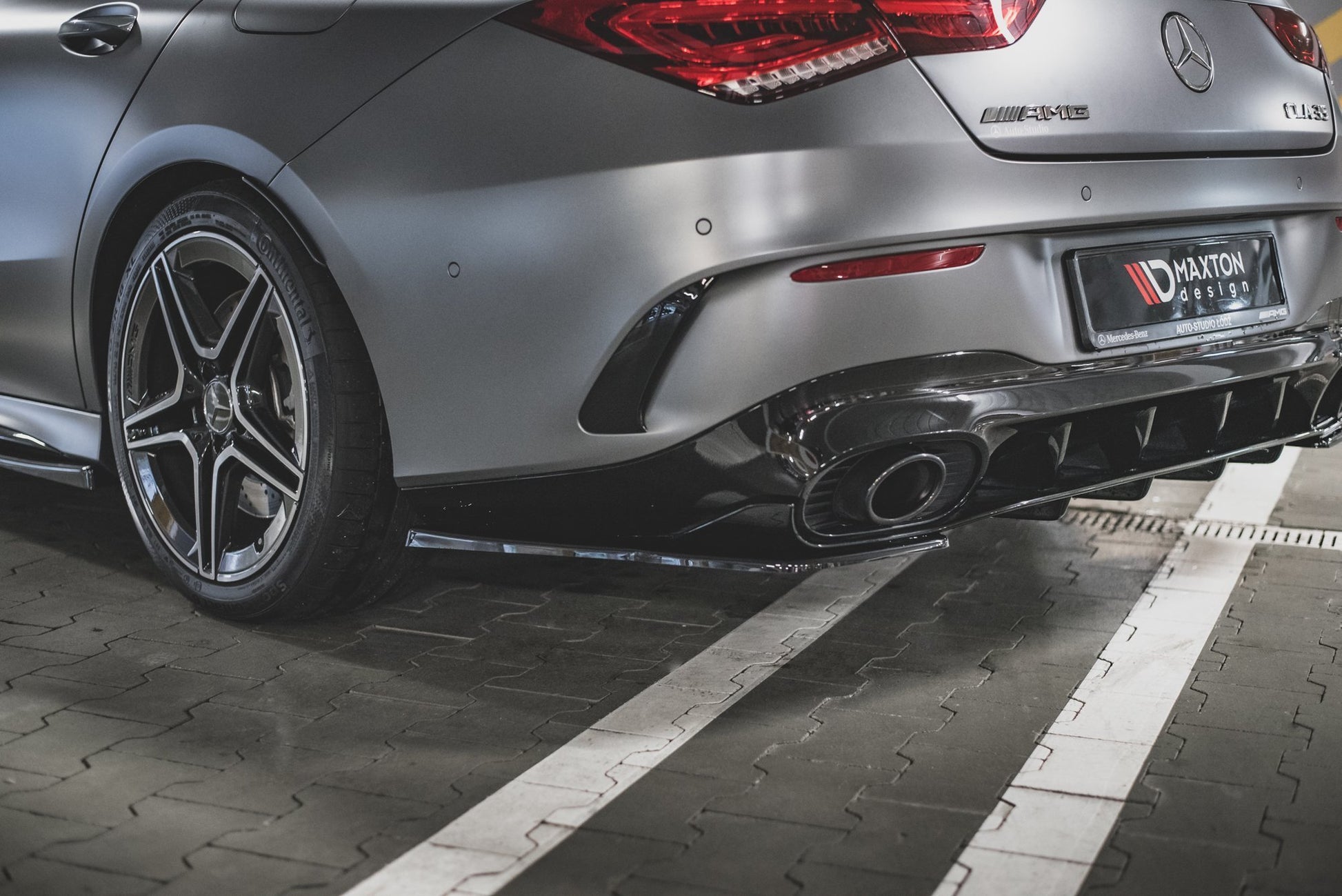 Heck Ansatz Flaps Diffusor für Mercedes-AMG CLA 35 Aero / 45 Aero C118 Carbon Look