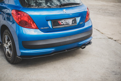 Heck Ansatz Flaps Diffusor für Peugeot 207 Sport Carbon Look