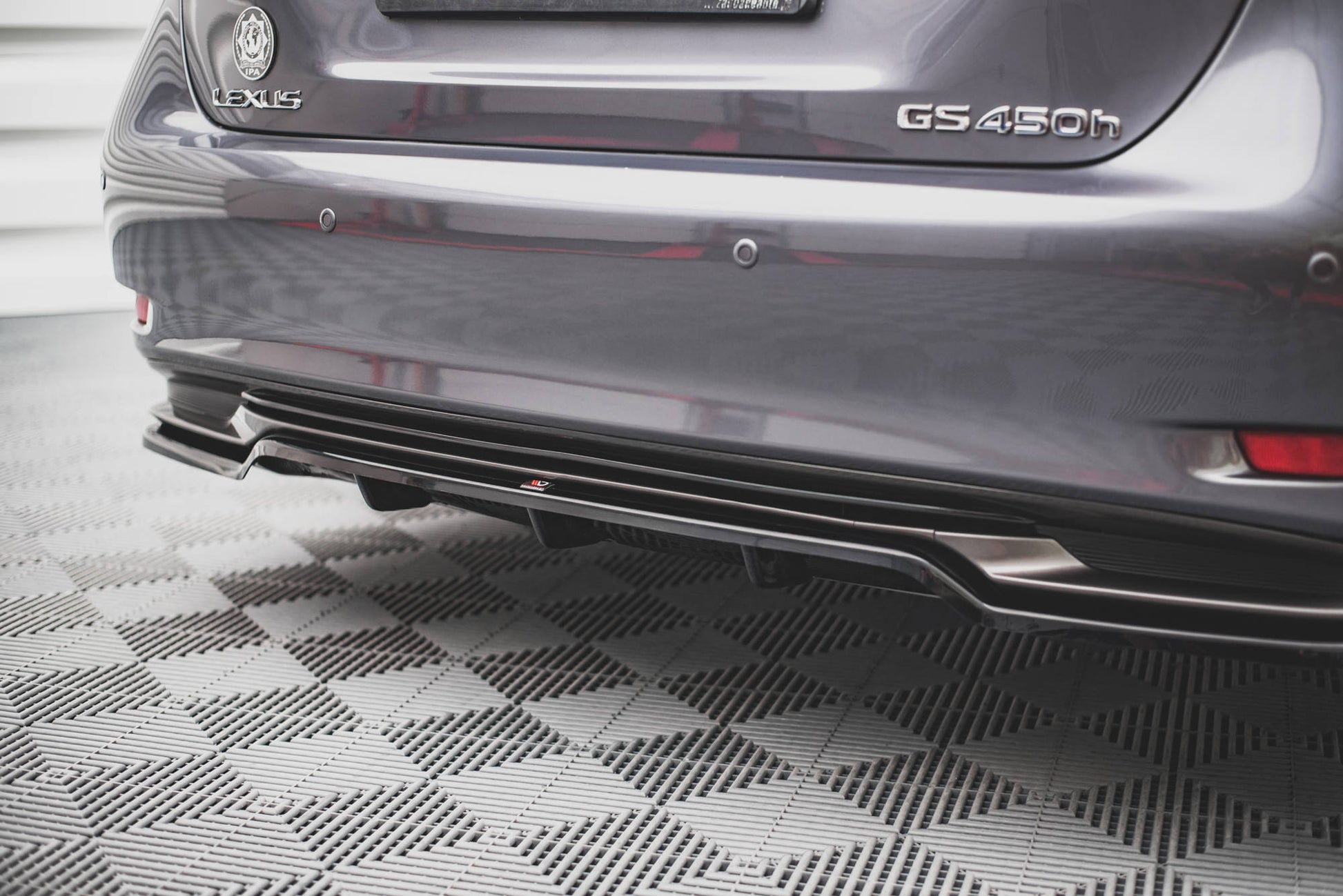 Mittlerer Diffusor Heck Ansatz DTM Look für Lexus GS F Sport Hybrid Mk4 (L10) schwarz matt