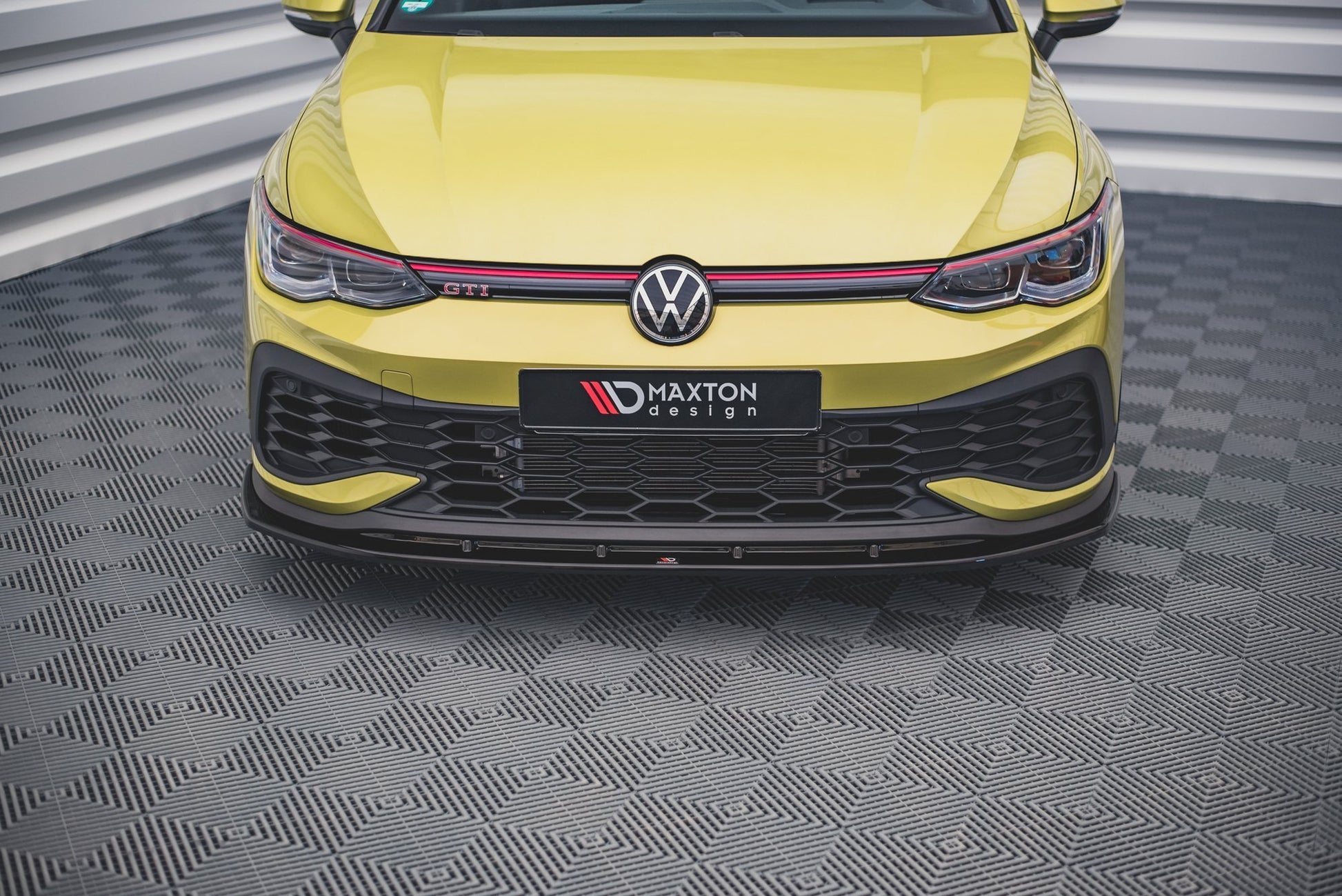 Front Ansatz V.4 für Volkswagen Golf 8 GTI Clubsport schwarz matt