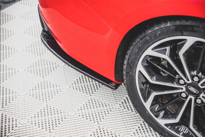 Heck Ansatz Flaps Diffusor V.3 für Ford Focus ST-Line Kombi Mk4 schwarz matt