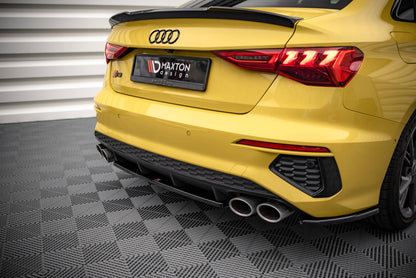 Mittlerer Diffusor Heck Ansatz für Audi S3 Limousine 8Y Carbon Look