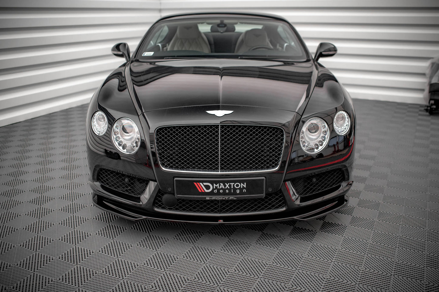 Front Ansatz V.2 für Bentley Continental GT V8 S Mk2 schwarz Hochglanz