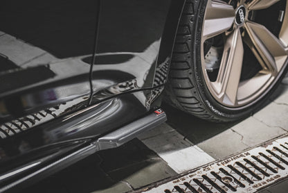 Seitenschweller Ansatz für Audi RS5 Sportback F5 Facelift schwarz matt