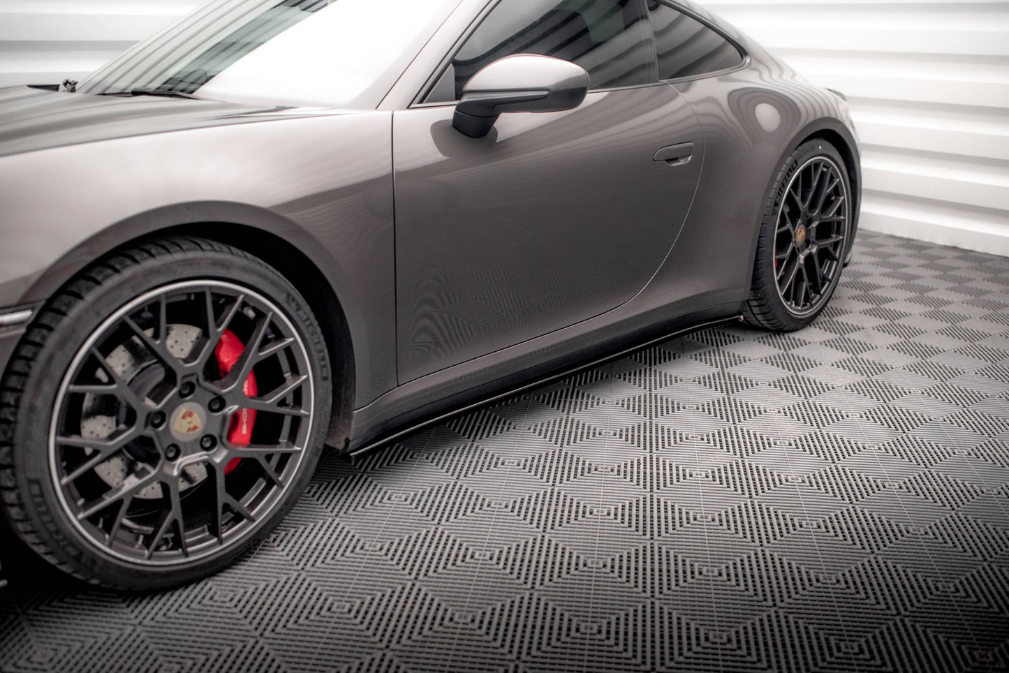 Seitenschweller Ansatz für Porsche 911 Carrera 4S 992 Carbon Look