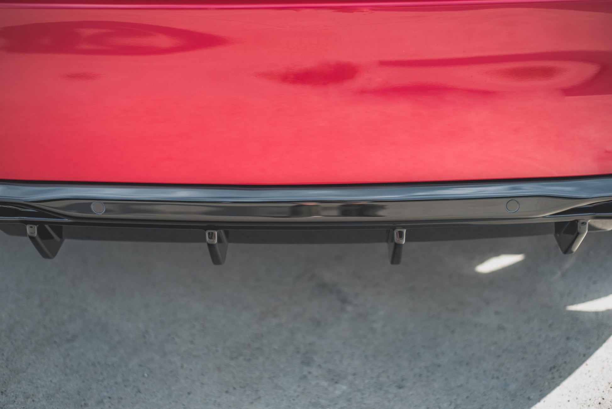 Diffusor Heck Ansatz für + Endschalldampfer Sportauspuff Attrappe Peugeot 308 GT Mk2 Facelift