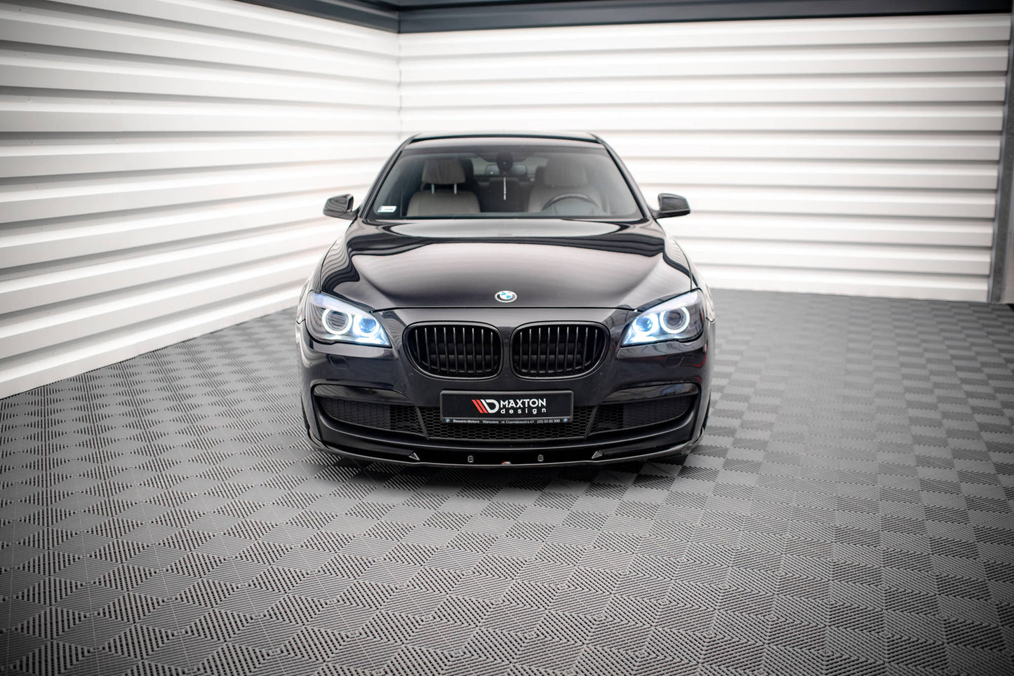 Front Ansatz V.2 für BMW 7 M-Paket F01 schwarz matt