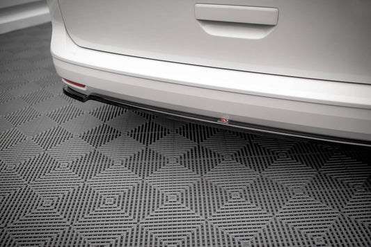 Mittlerer Diffusor Heck Ansatz für Volkswagen Caddy Mk5 Carbon Look
