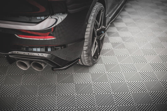 Heck Ansatz Flaps Diffusor V.4 für Volkswagen Golf R Mk8 schwarz matt