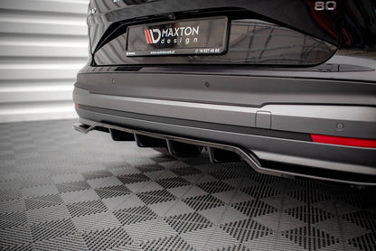Mittlerer Diffusor Heck Ansatz DTM Look für Skoda Enyaq iV schwarz matt
