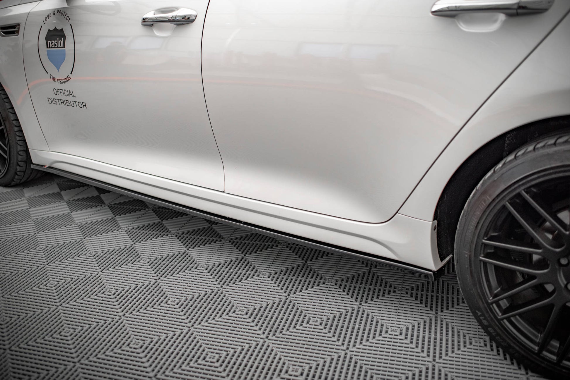 Seitenschweller Ansatz für Kia Optima Mk4 Carbon Look