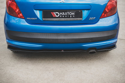 Heck Ansatz Flaps Diffusor für Peugeot 207 Sport Carbon Look