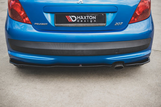 Heck Ansatz Flaps Diffusor für Peugeot 207 Sport schwarz Hochglanz